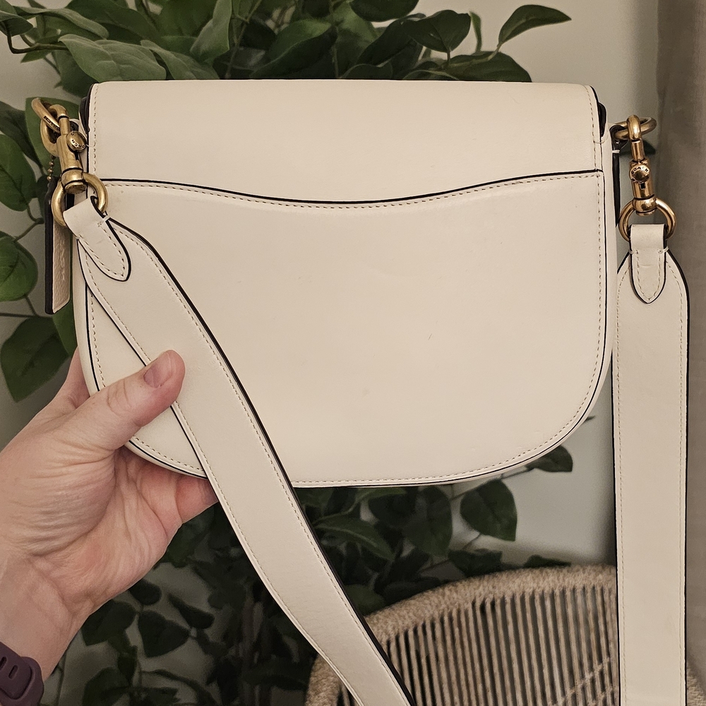 Coach Harley Crossbody Bag White with Gold Accents - Picture 3 of 10